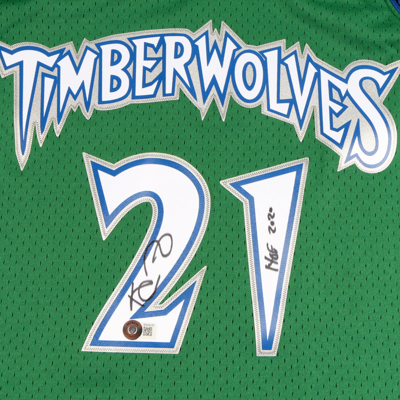 Kevin Garnett Signed Minnesota Timberwolves Jersey Mitchell & Ness Beckett