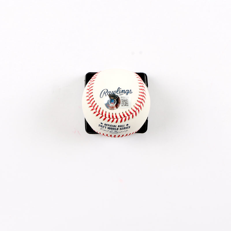 Charlie Morton Signed Official 2021 World Series Baseball Atlanta Braves Beckett COA