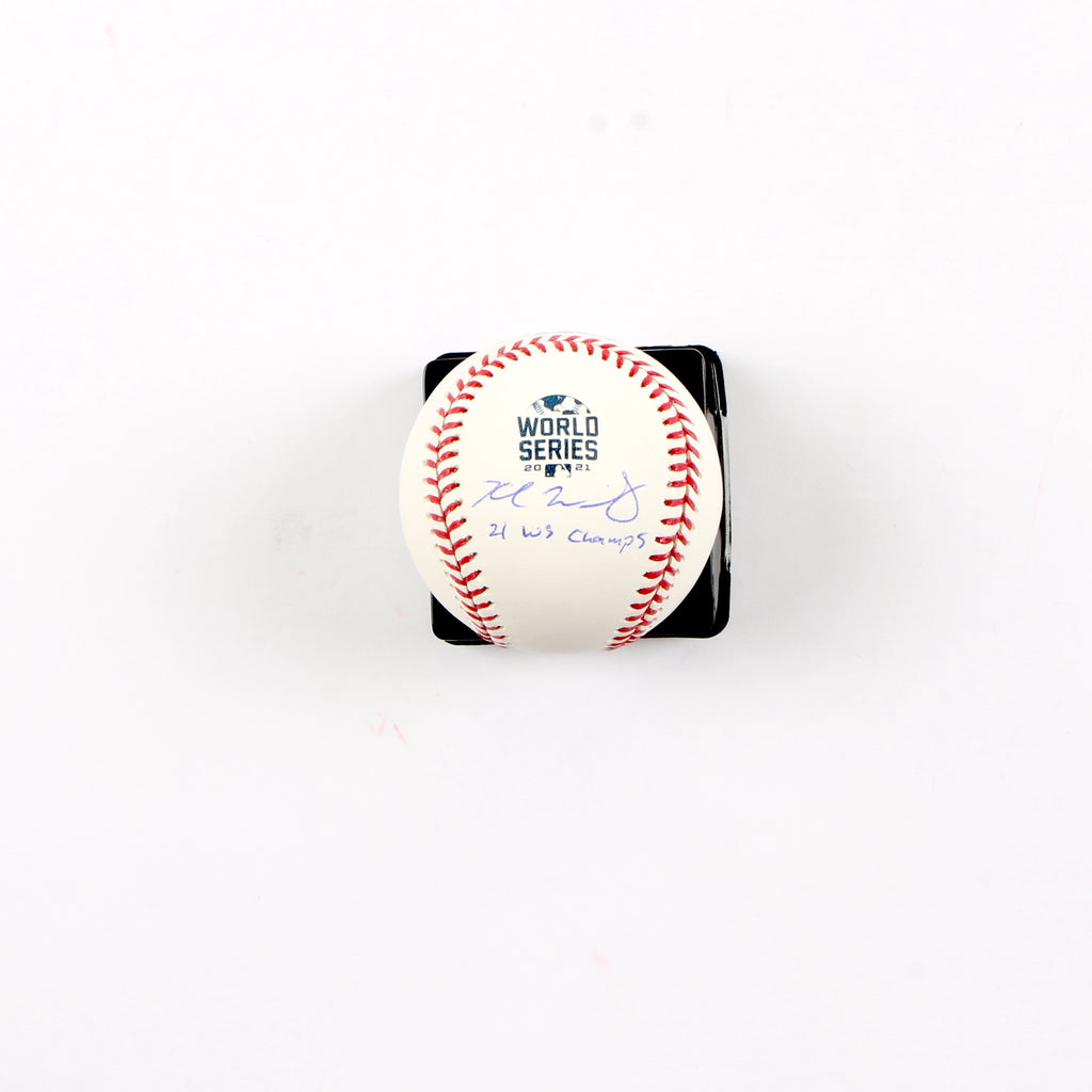 Kyle Wright Signed Official 2021 World Series Baseball Atlanta Braves