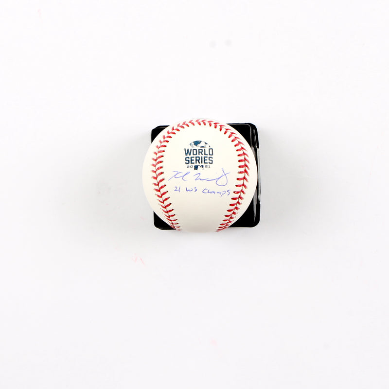 Kyle Wright Signed Official 2021 World Series Baseball Atlanta Braves