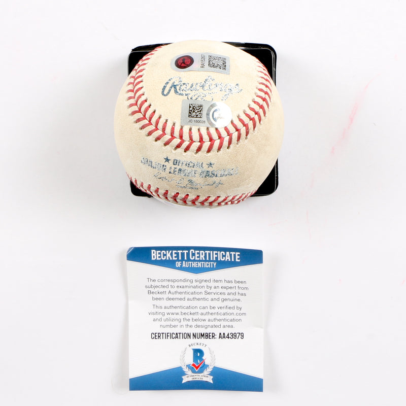 Ronald Acuna Jr Signed Game Used Baseball Atlanta Braves MLB Cert