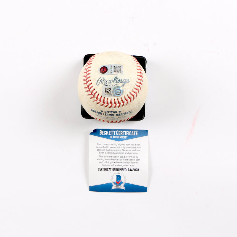 Ronald Acuna Jr Signed Game Used Baseball Atlanta Braves MLB Cert