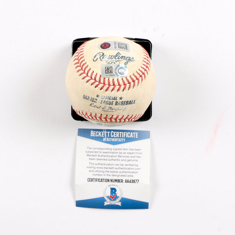 Ronald Acuna Jr Signed Game Used Baseball Atlanta Braves MLB Cert