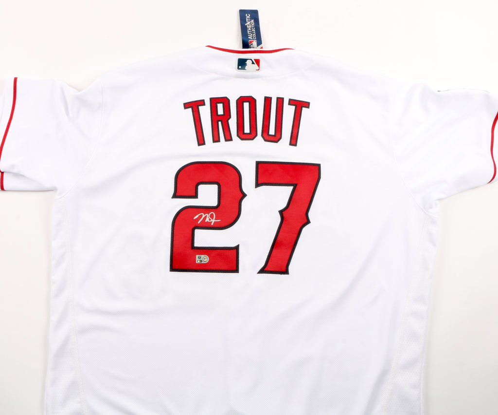 Mike Trout Signed authentic Jersey Los Angeles Angels Beckett COA