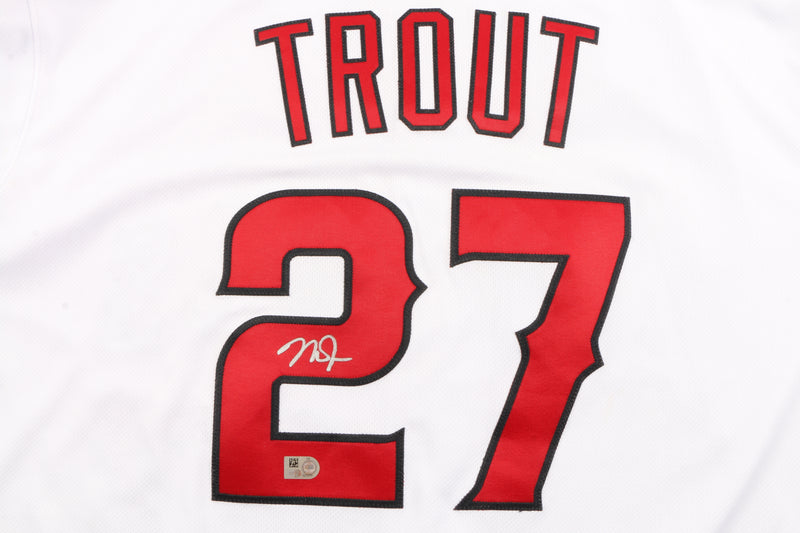 Mike Trout Signed authentic Jersey Los Angeles Angels Beckett COA