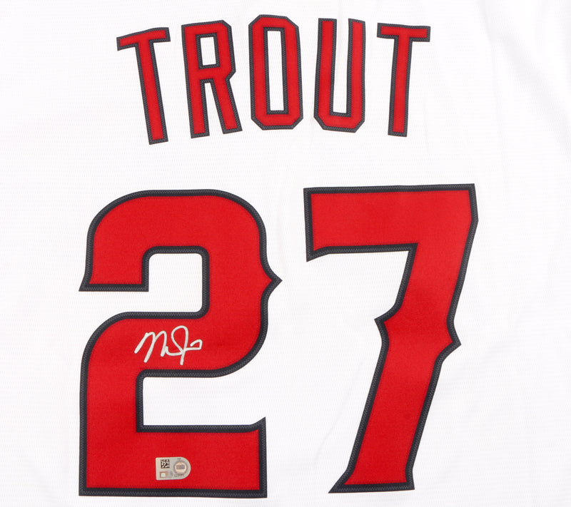 Mike Trout Signed Jersey Los Angeles Angels Beckett COA