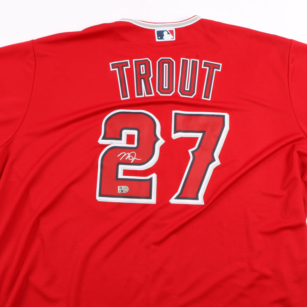 Mike Trout Signed Jersey Los Angeles Angels Beckett COA