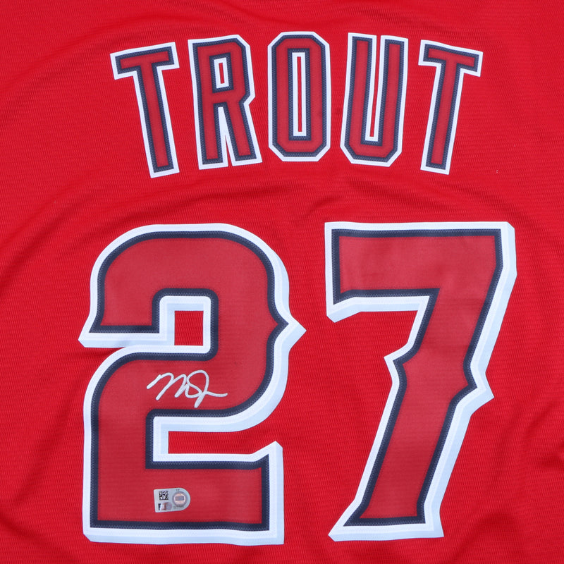 Mike Trout Signed Jersey Los Angeles Angels Beckett COA