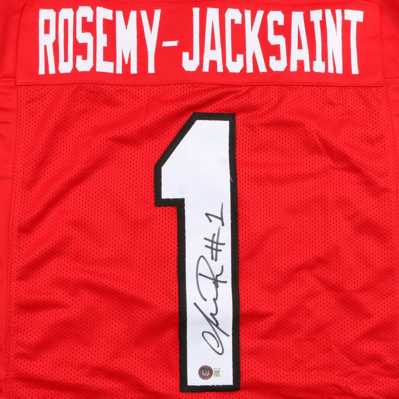 Marcus Rosemy Signed Jersey Red Georgia Bulldogs Beckett COA