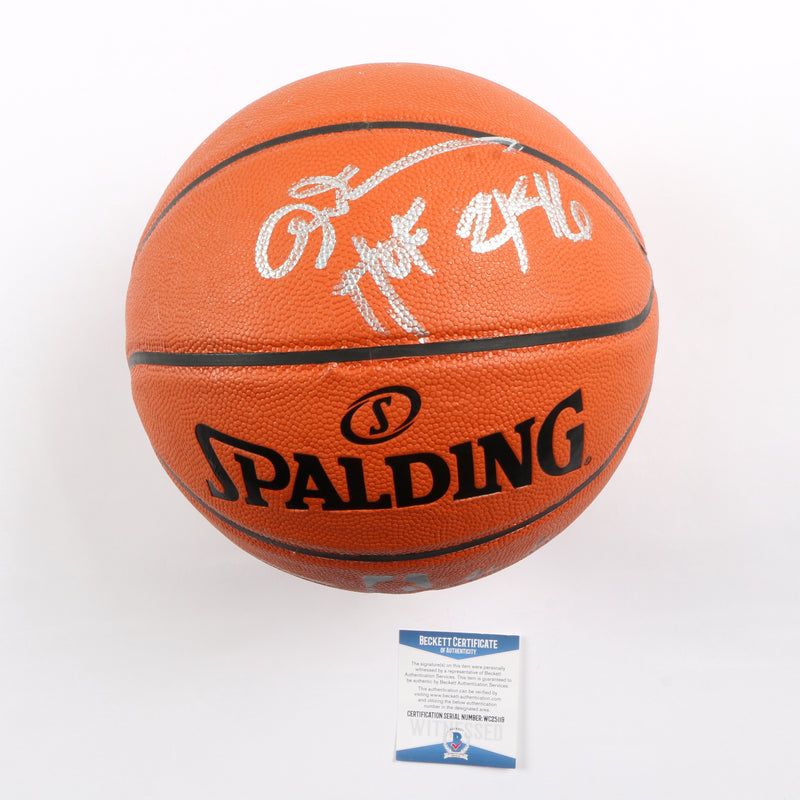 Allen Iverson Signed Spalding Indoor/Outdoor Basketball "HOF 2016" Inscription Beckett COA