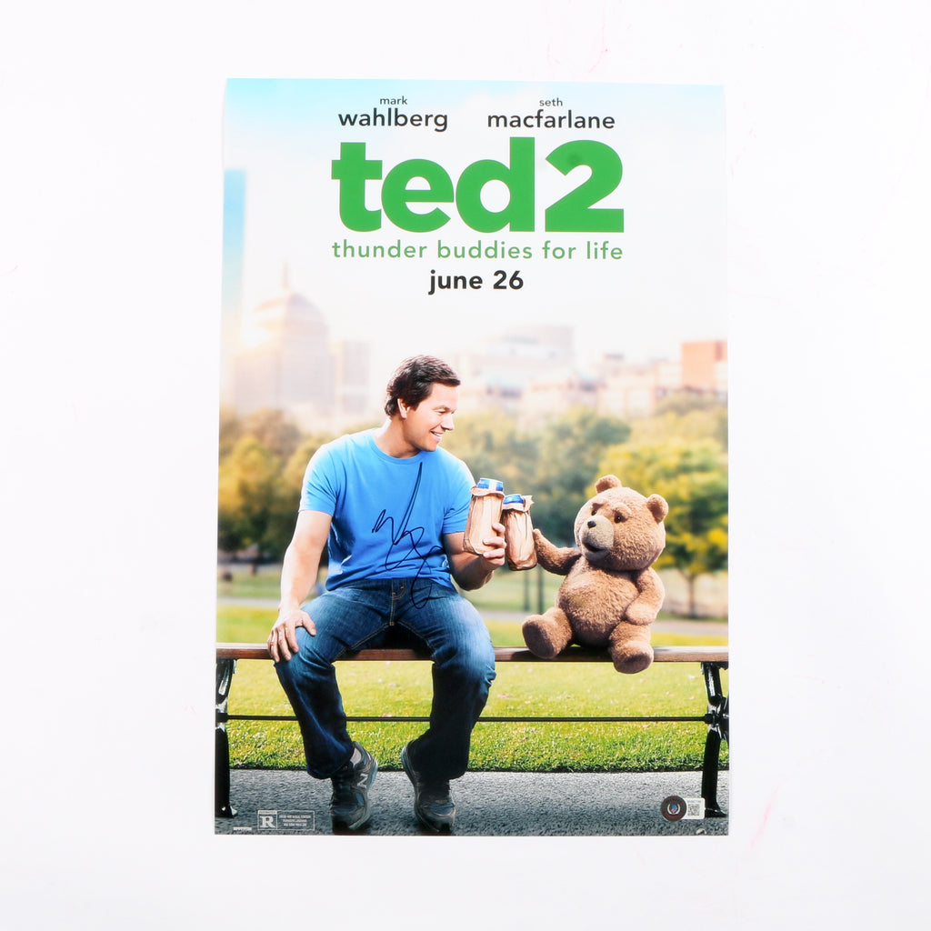 Mark Wahlberg Signed Movie Poster (TED 2) 12x18 Beckett