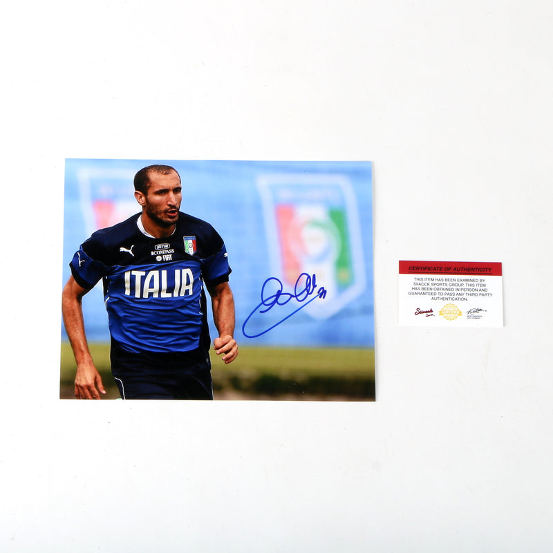 Giorgio Chiellini Signed 8x10 Italy Italia