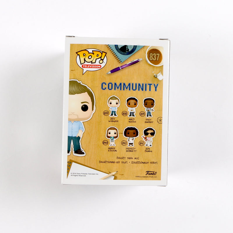 Joel McHale Signed Funko Pop Jeff Winger Community 837 Beckett COA