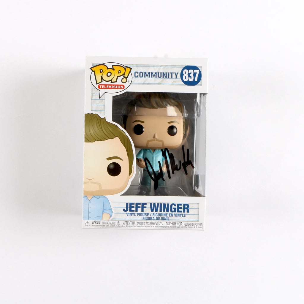 Joel McHale Signed Funko Pop Jeff Winger Community 837 Beckett COA