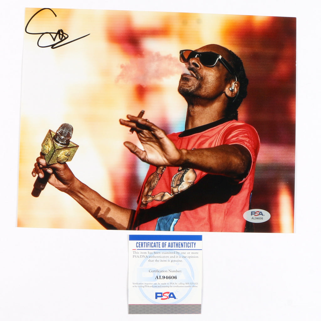 Snoop Dogg Signed Autographed 8x10 Photo PSA Cert COA RAP