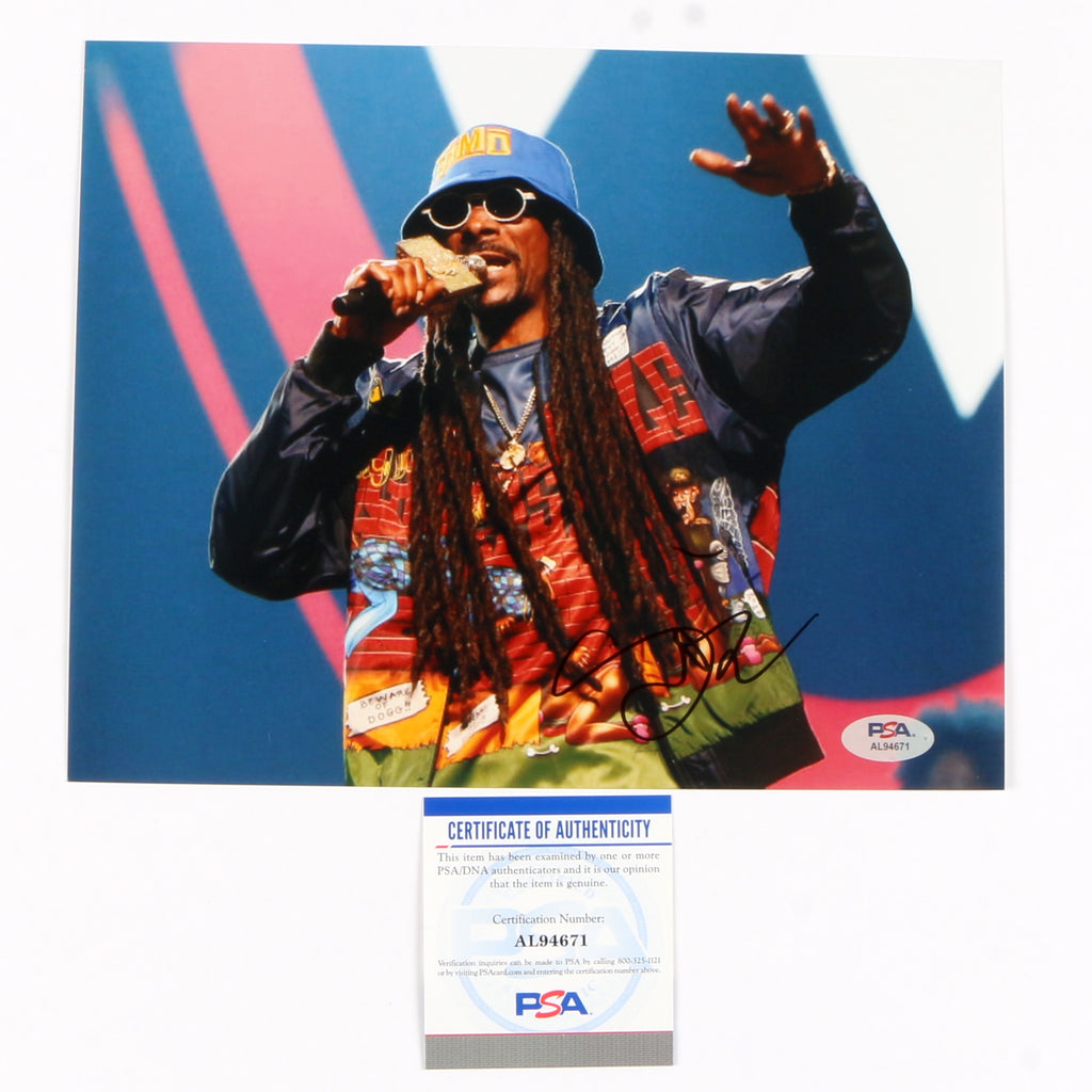 Snoop Dogg Signed Autographed 8x10 Photo PSA Cert COA RAP