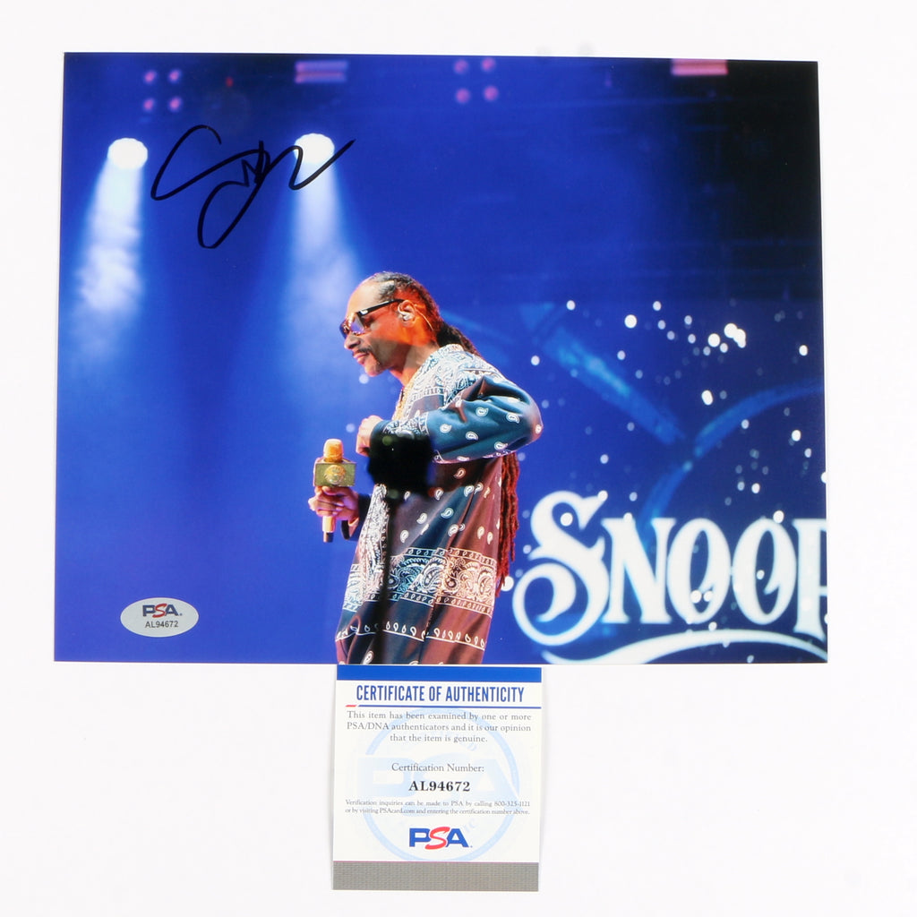Snoop Dogg Signed Autographed 8x10 Photo PSA Cert COA RAP