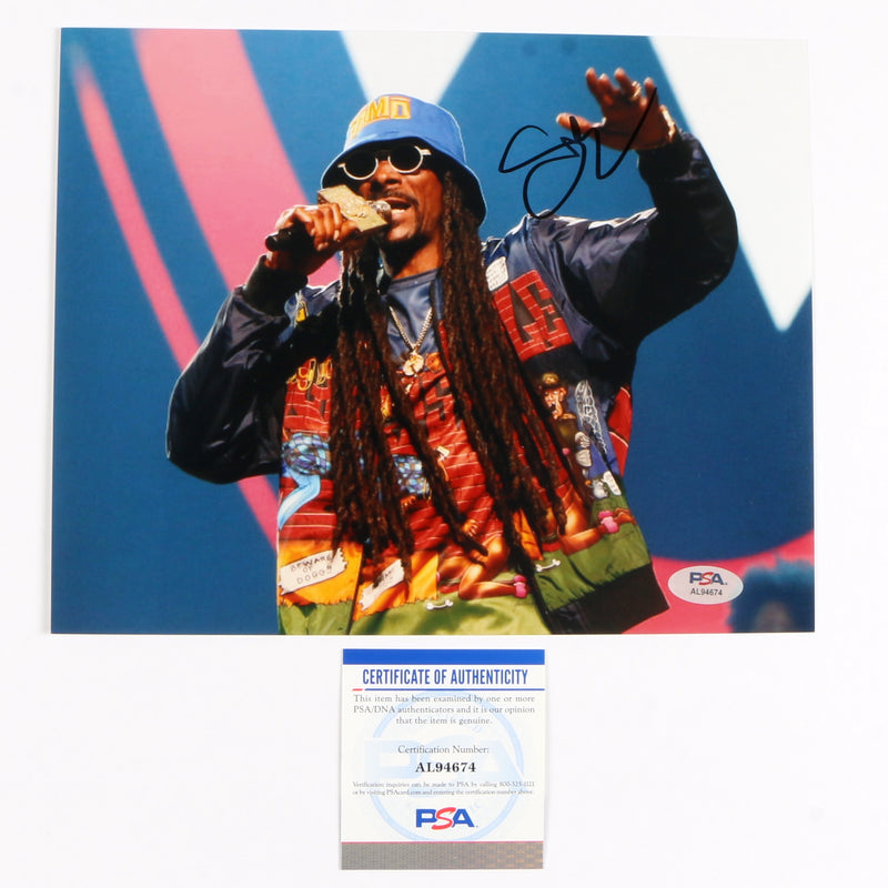 Snoop Dogg Signed Autographed 8x10 Photo PSA Cert COA RAP