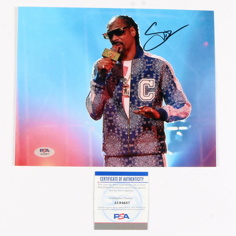 Snoop Dogg Signed Autographed 8x10 Photo PSA Cert COA RAP