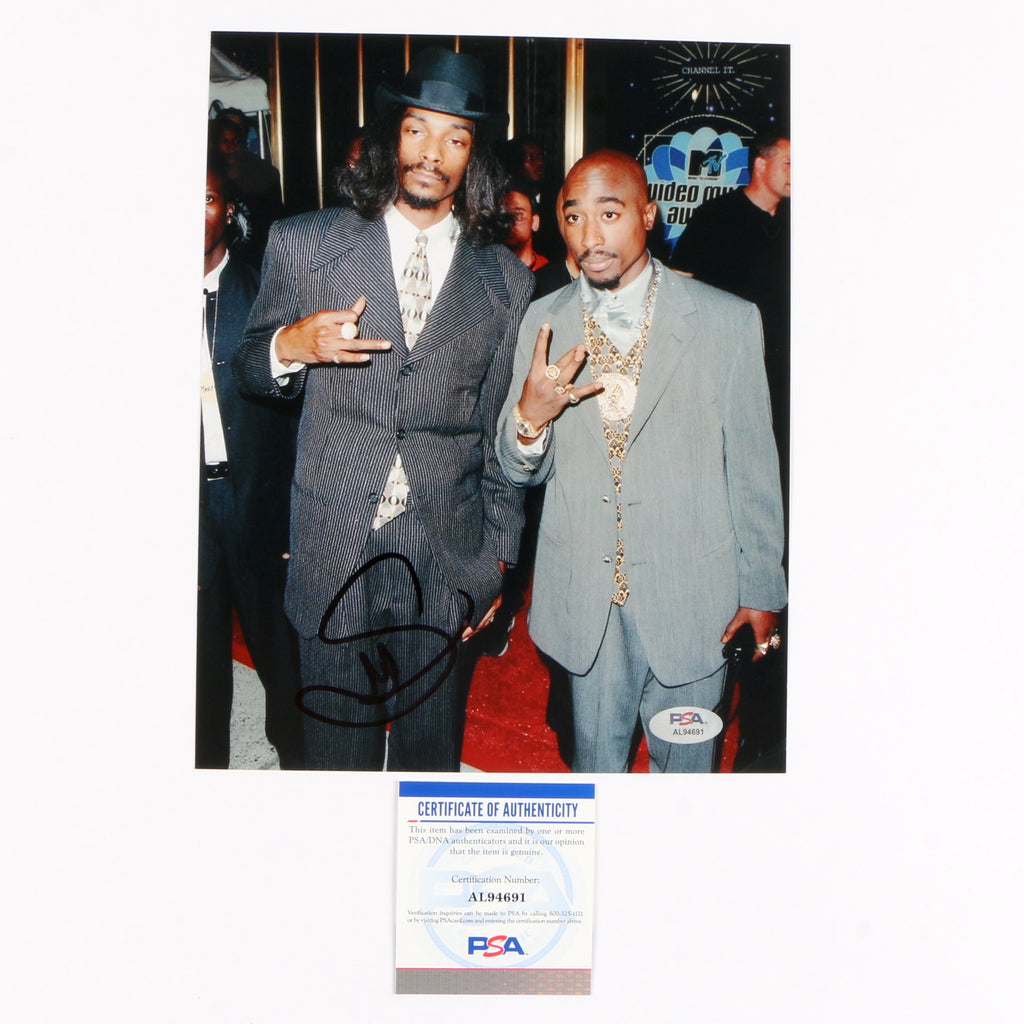 Snoop Dogg Signed Autographed 8x10 Photo PSA Cert COA RAP