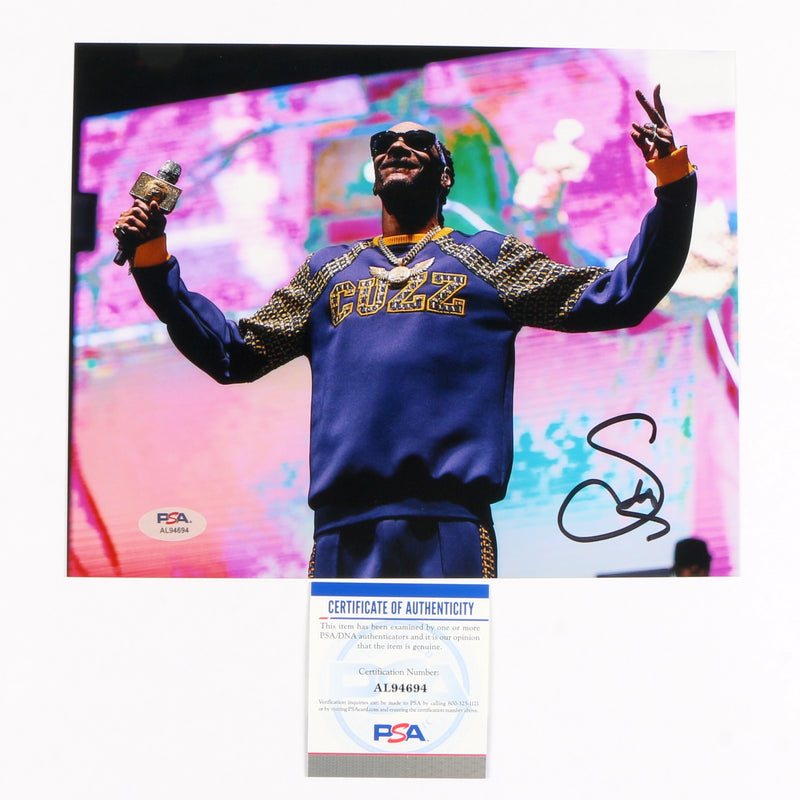 Snoop Dogg Signed Autographed 8x10 Photo PSA Cert COA RAP