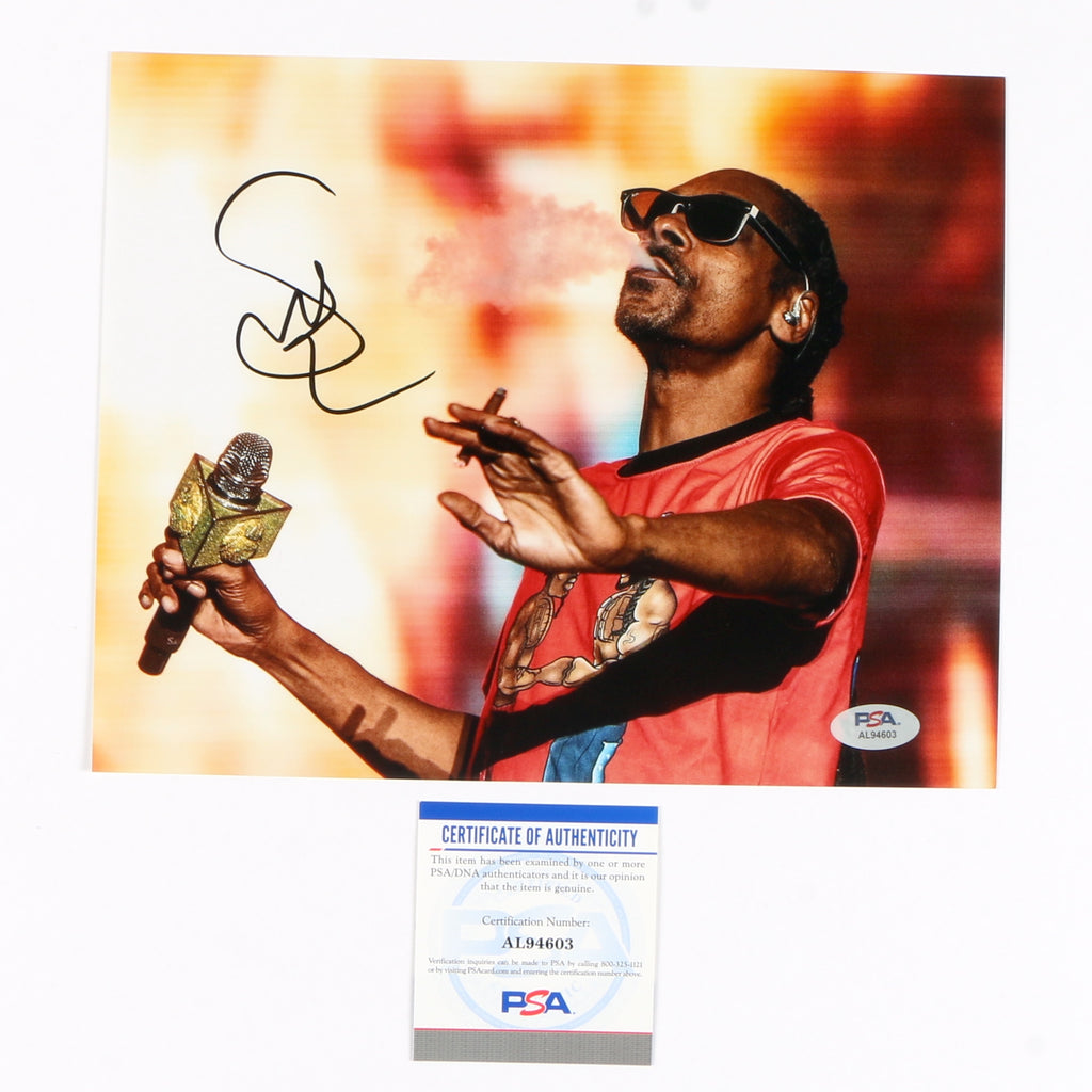 Snoop Dogg Signed Autographed 8x10 Photo PSA Cert COA RAP