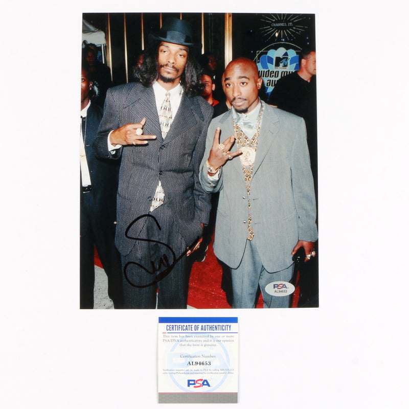 Snoop Dogg Signed Autographed 8x10 Photo PSA Cert COA RAP