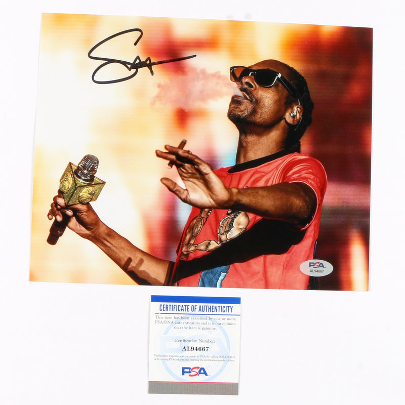 Snoop Dogg Signed Autographed 8x10 Photo PSA Cert COA RAP