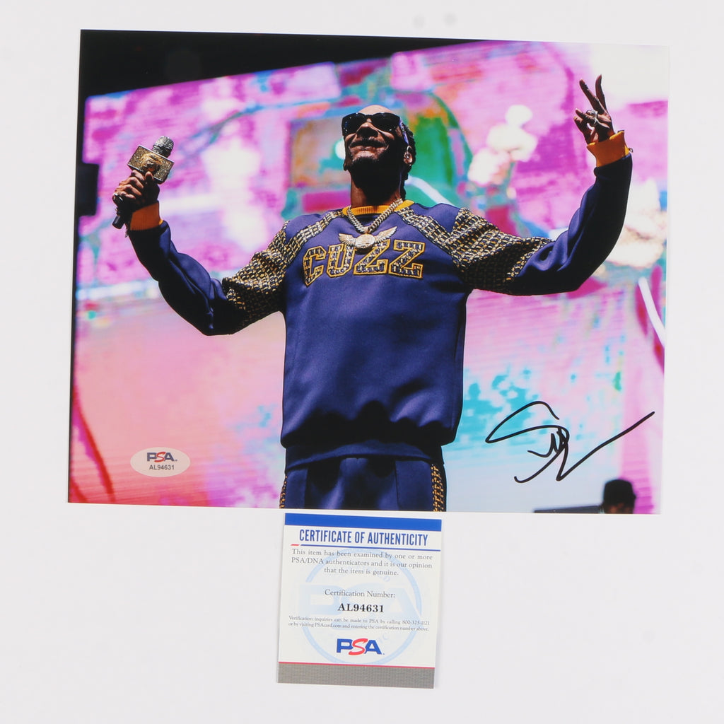 Snoop Dogg Signed Autographed 8x10 Photo PSA Cert COA RAP