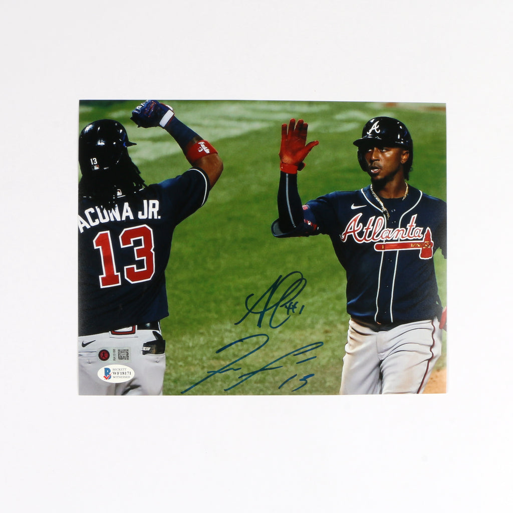 Ronald Acuna and Ozzie Albies Signed 8x10 Photo Atlanta Braves Beckett