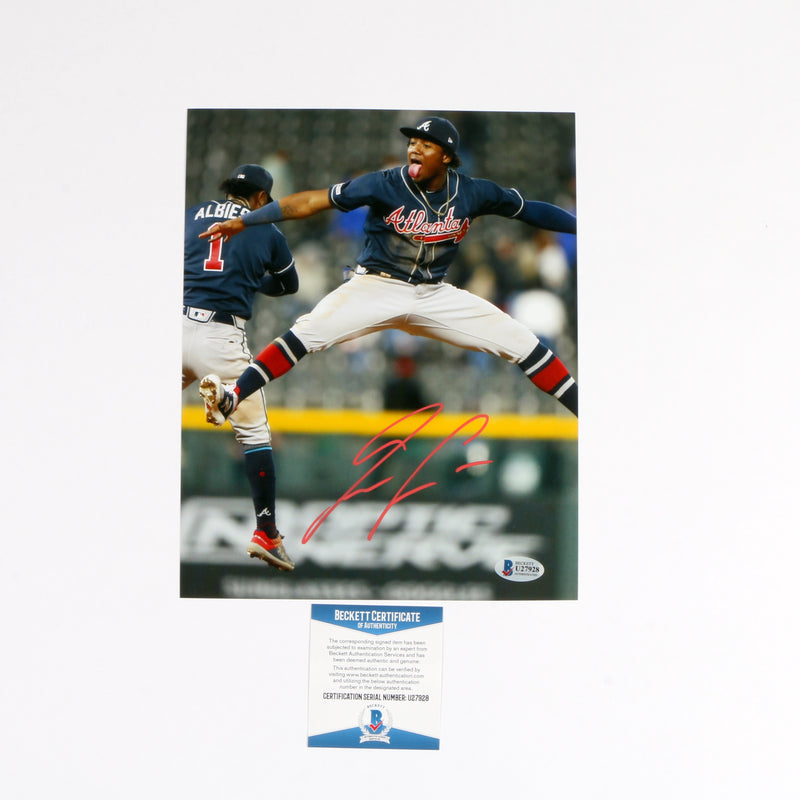 Ronald Acuna Signed 8x10 Photo Atlanta Braves Jump Beckett