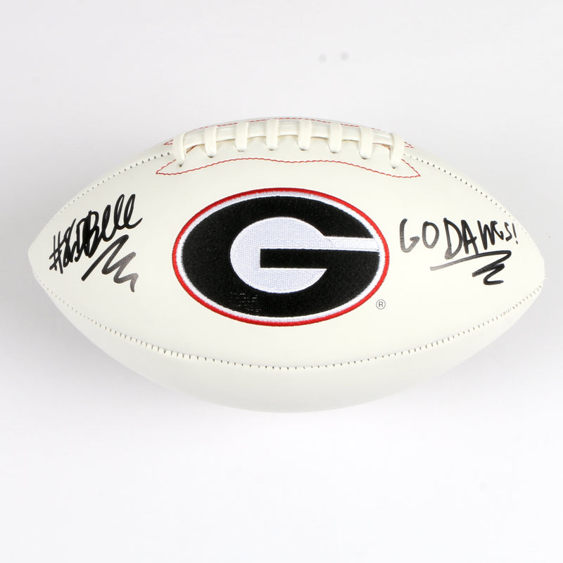 Dillon Bell Signed Football Georgia Bulldogs