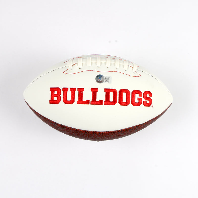 Darnell Washington Signed Football White Panel Georgia Bulldogs