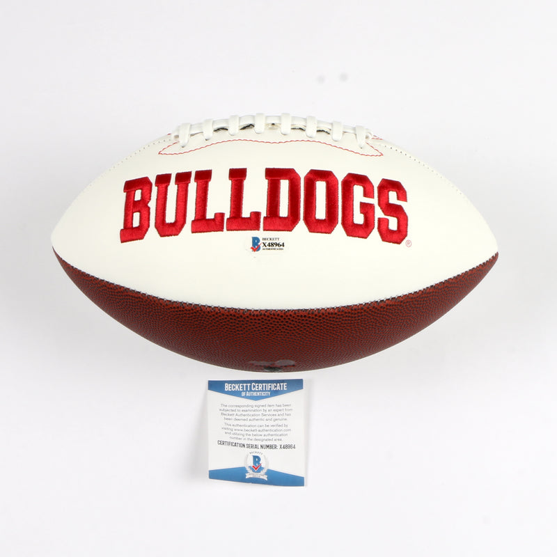 Nolan Smith Jr. Signed Football Georgia Bulldogs Beckett