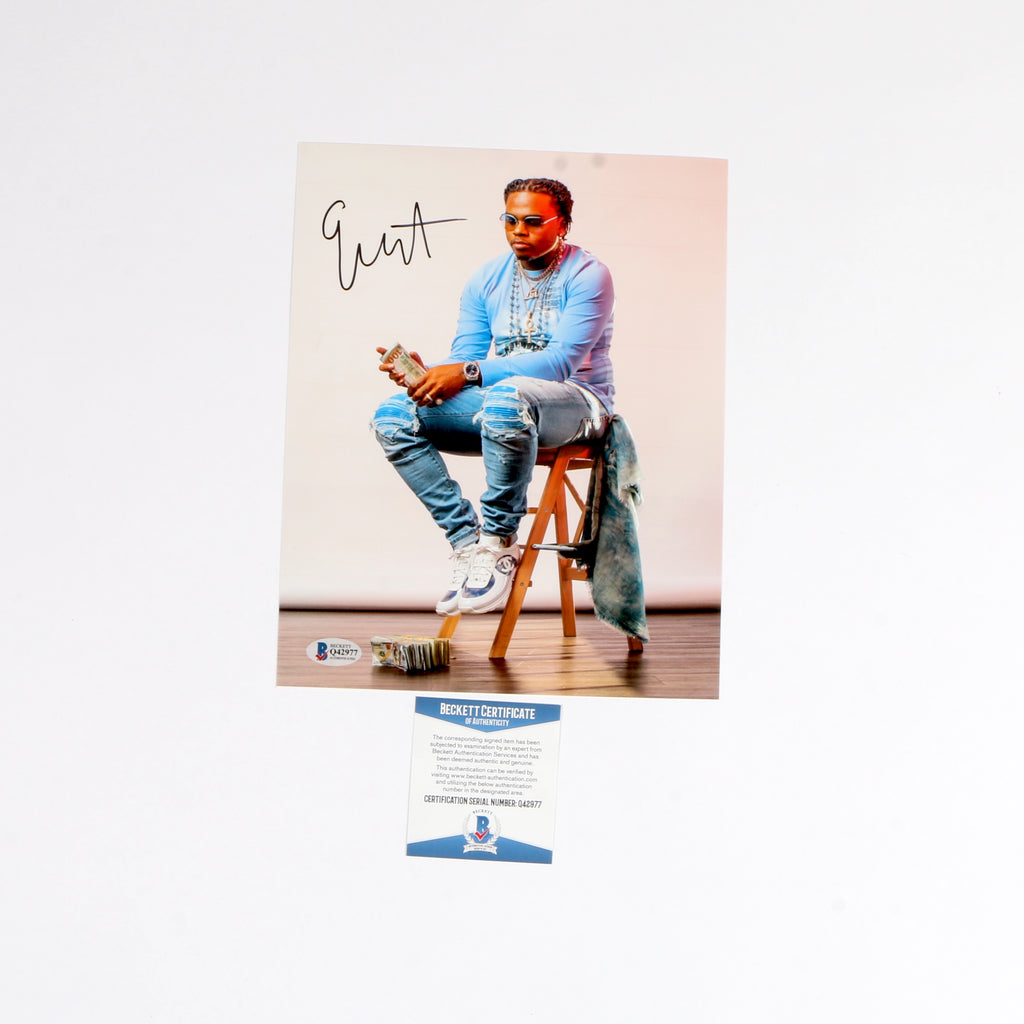 Gunna Signed 8x10 Photo Stool Beckett