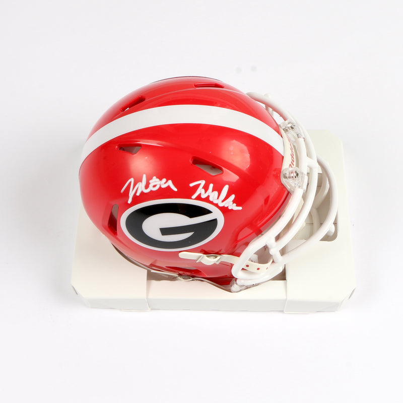 Jalon Walker Signed Mini Helmet Georgia Bulldogs Beckett