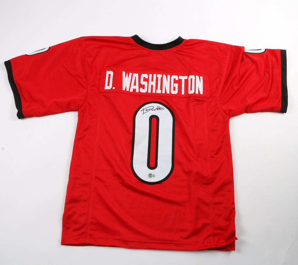 Darnell Washington Signed Jersey Red Georgia Bulldogs Beckett