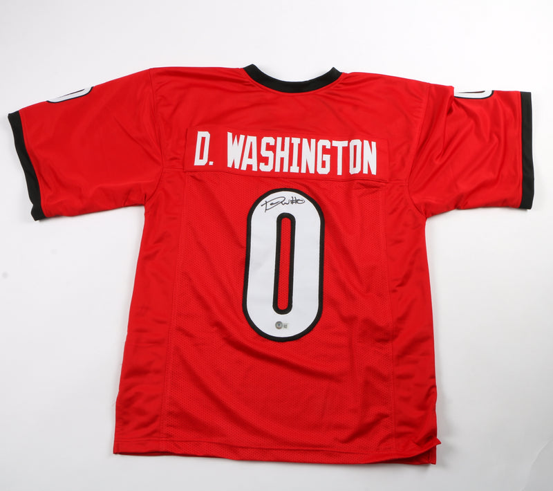 Darnell Washington Signed Jersey Red Georgia Bulldogs Beckett