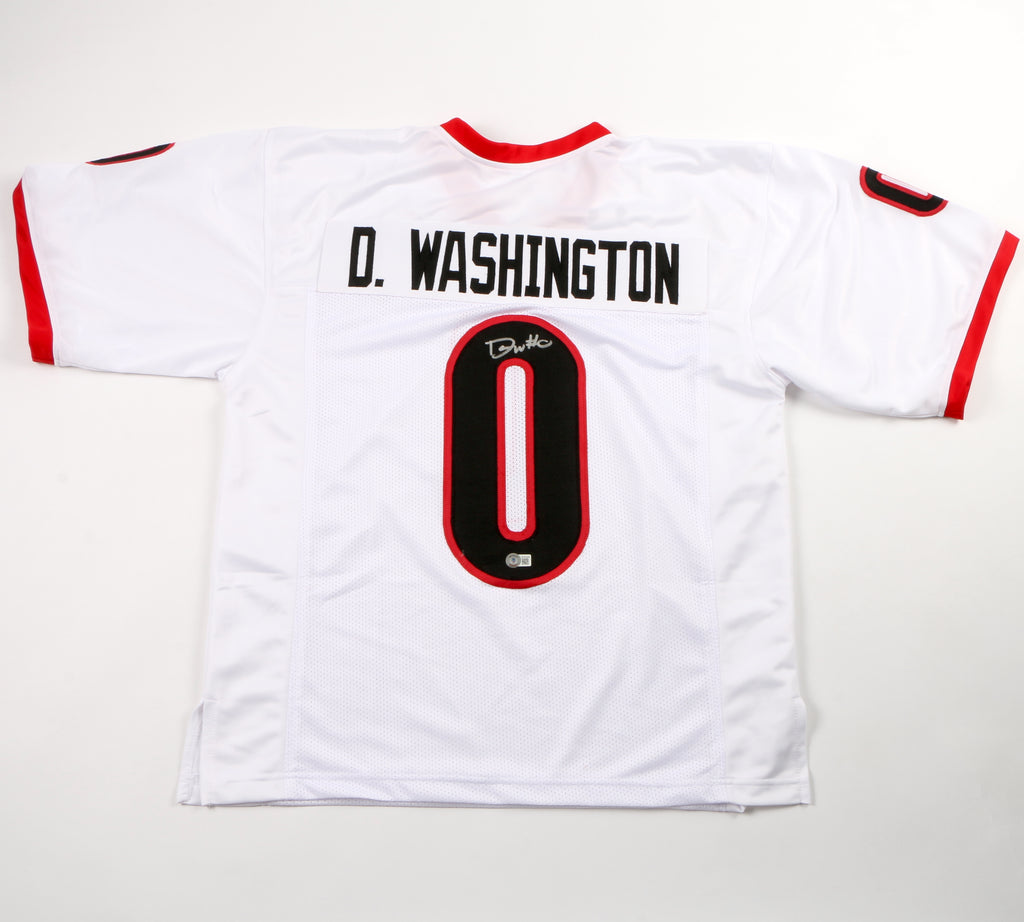 Darnell Washington Signed Jersey White Georgia Bulldogs Beckett