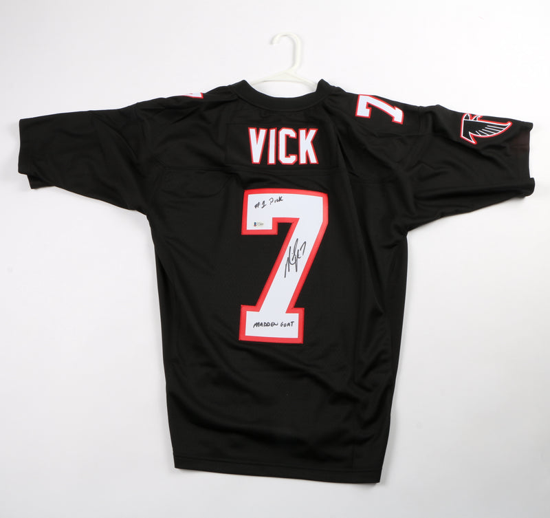 Michael Mike Vick signed autographed Mitchell and Ness jersey Beckett COA