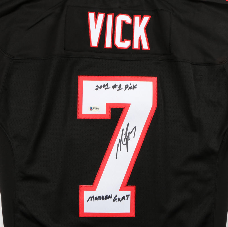 Michael Mike Vick signed autographed Mitchell and Ness jersey Beckett COA