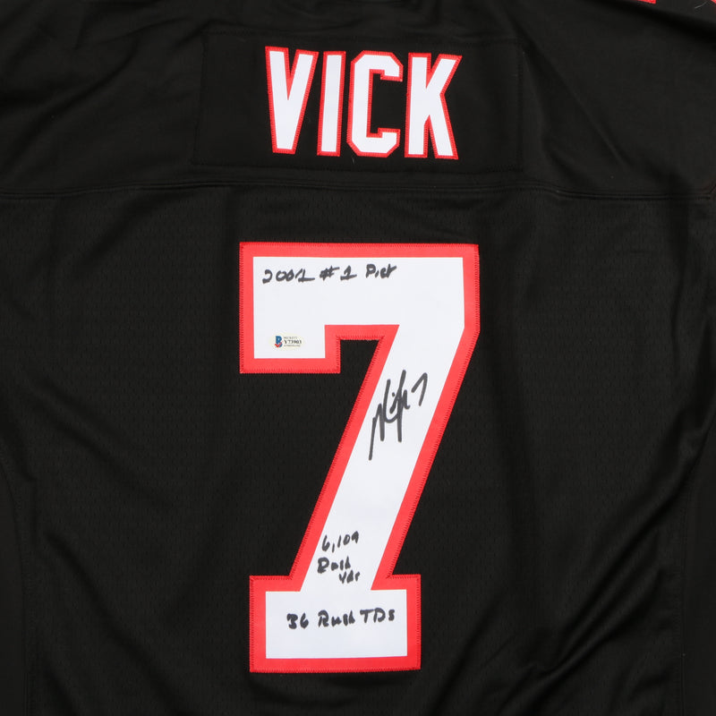 Michael Mike Vick signed autographed Mitchell and Ness jersey Beckett COA