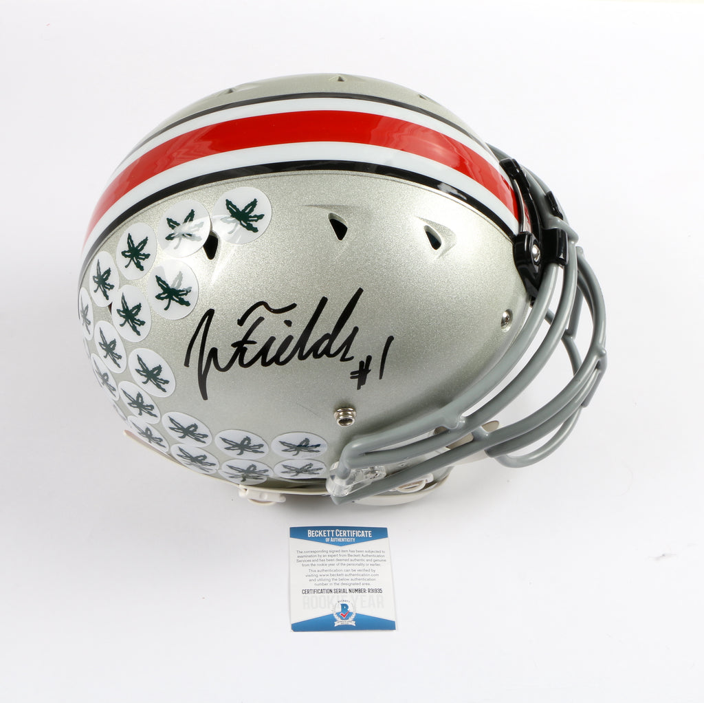 Justin Fields Signed Full Size Helmet Authentic Ohio State Buckeyes Beckett