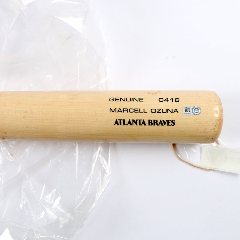 Marcel Ozuna Game Used Bat Atlanta Braves MLB Authentication