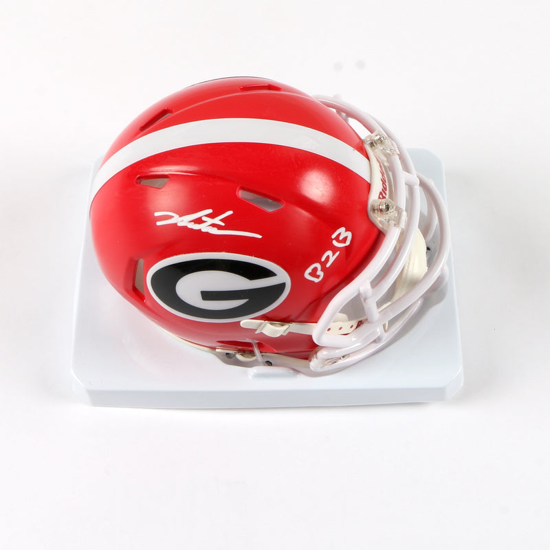 Jalen Carter Signed Mini Helmet Georgia Bulldogs Back 2 Back National Champions