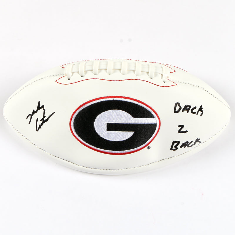 Jalen Carter Signed Football Georgia Bulldogs Beckett