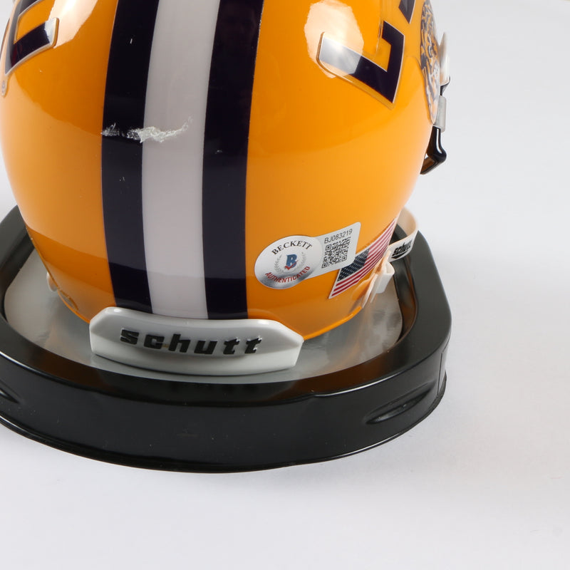 Brian Kelly Signed Mini Helmet LSU Tigers Beckett