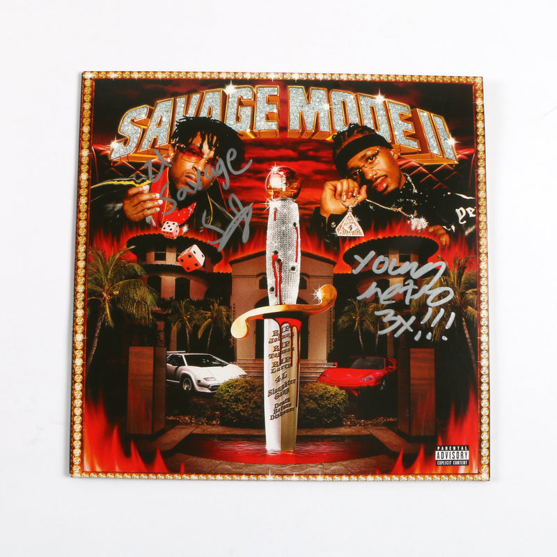 21 Savage Metro Boomin Signed Savage Mode 2 Vinyl Beckett COA