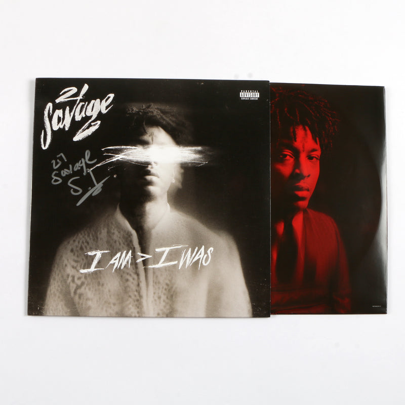 21 Savage Signed i am > i was Vinyl Beckett COA 21 Savage