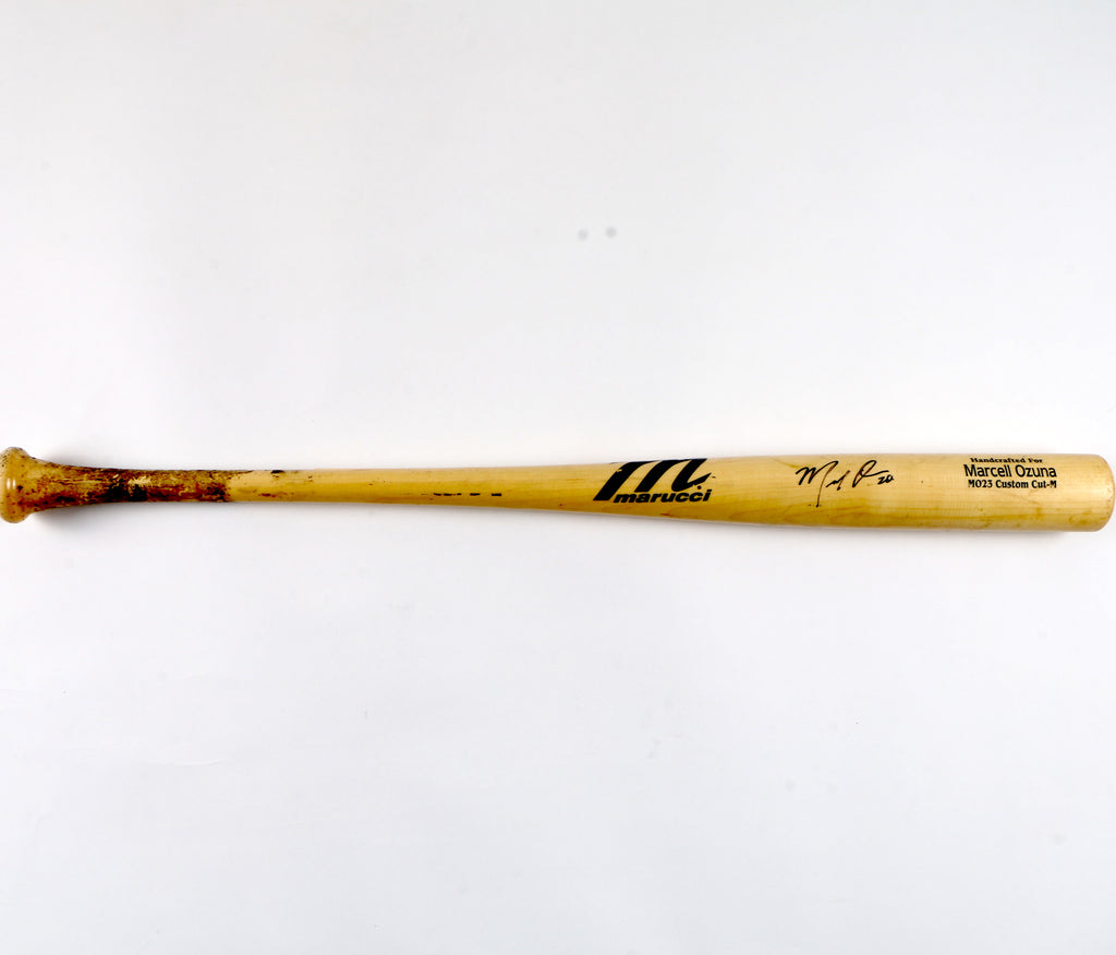 Marcel Ozuna Game Used Bat Atlanta Braves Beckett